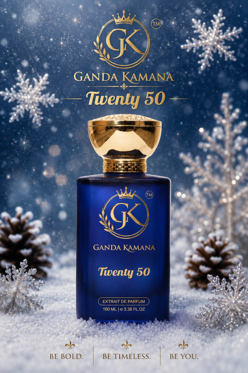 Ganda Kamana Twenty 50 Extrait De Parfum | Grapefruit, Bergamot, Cardamom Woody Fragrance 100ml