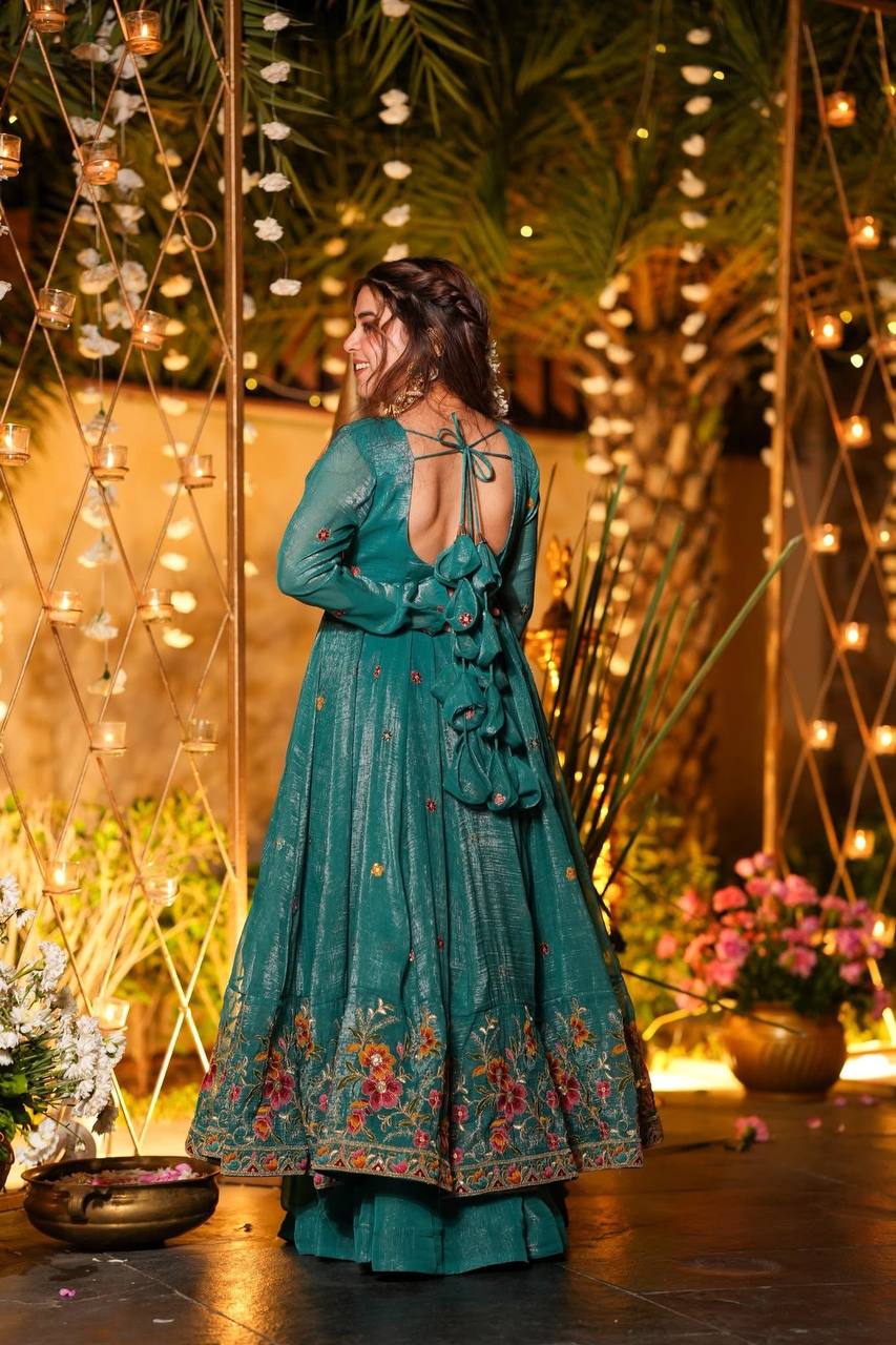 Floral Embroidered Anarkali Set