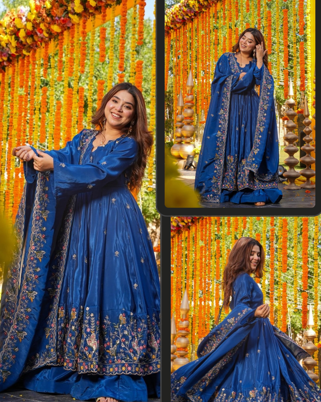 Women's Ivory Embroidered Anarkali Suit Set with Dupatta | Festive & Wedding Wear