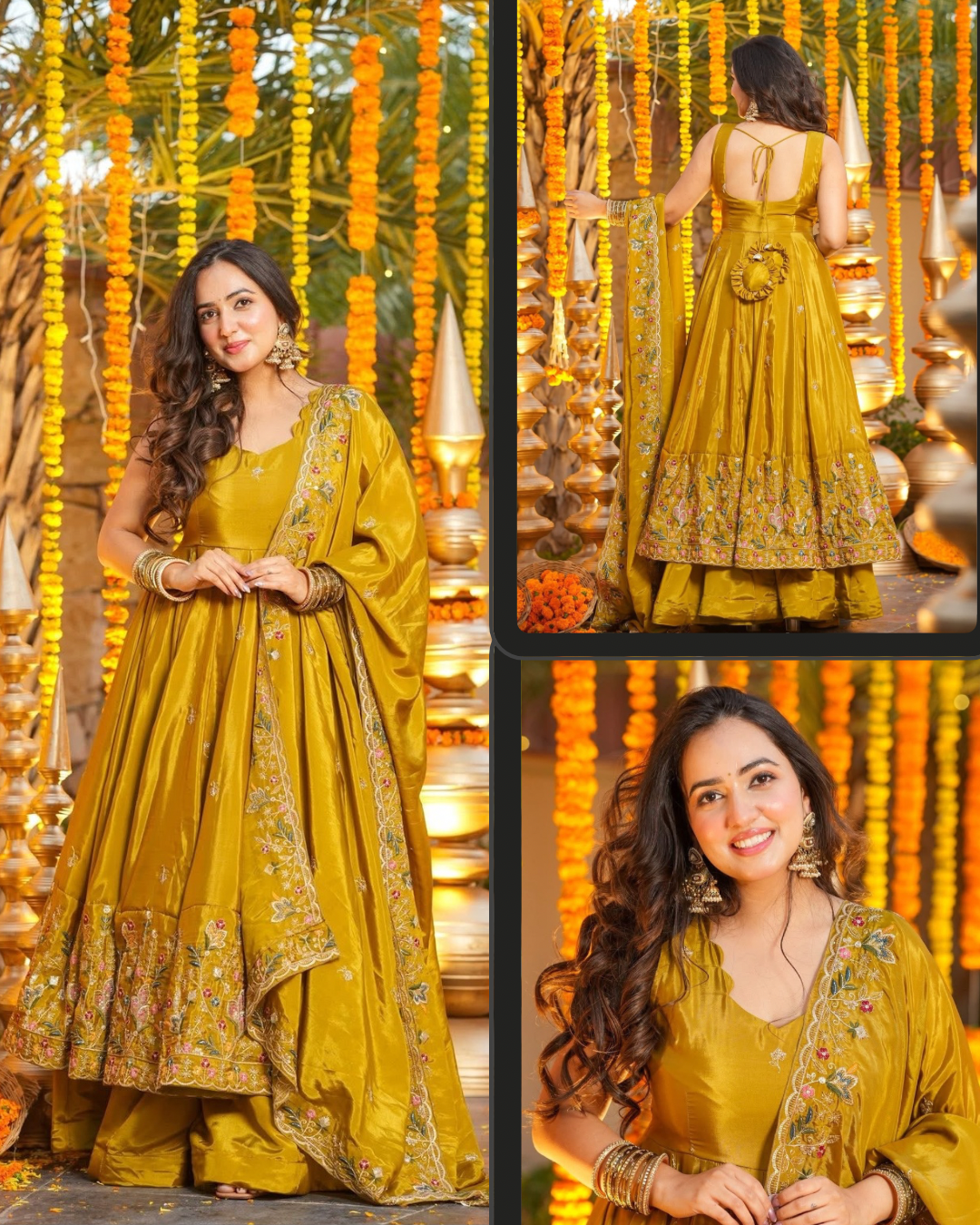 Women's Ivory Embroidered Anarkali Suit Set with Dupatta | Festive & Wedding Wear
